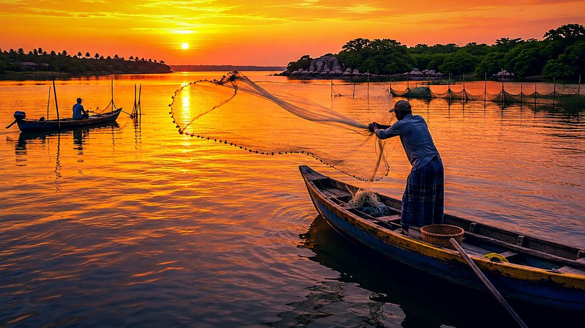 Lagoon fishing, Arugam Bay