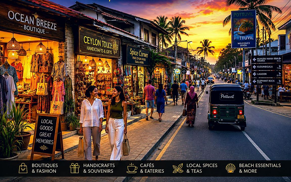 Main Street shopping, Arugam Bay