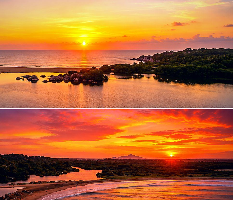 Sunrise & sunset, Arugam Bay
