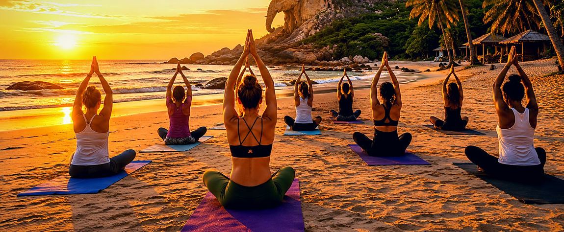 Sunrise yoga, Arugam Bay