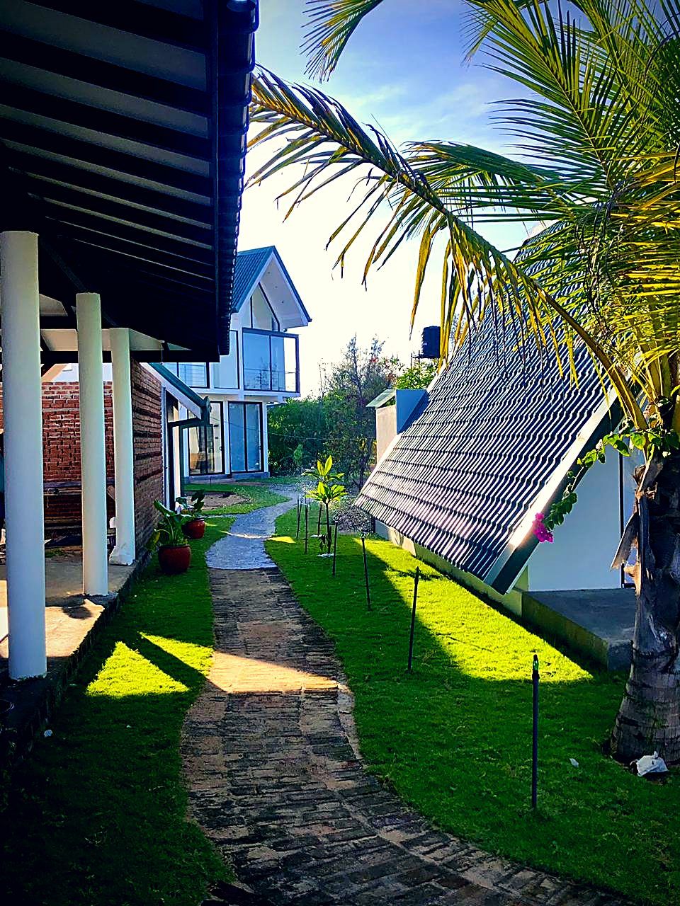 A-frame family villa exterior